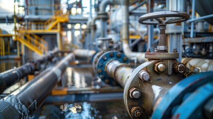 Fototapeta premium Industrial Pipe Valve