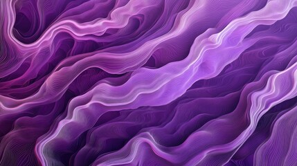 Obraz premium An abstract illustration of wavy purple lines, creating a fluid and dynamic background. The rich texture and vibrant color make it perfect for creative projects or digital art.