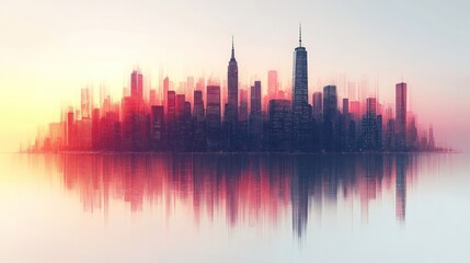 Obraz premium Cityscape Reflection