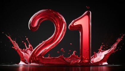 21st Birthday Celebration with Red Splash