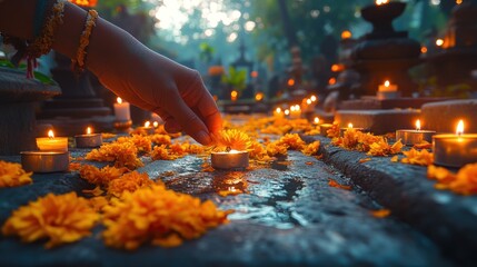 Lighting a Candle for Wishes