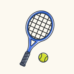 tennis racket equipment icon vector illustration