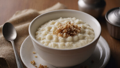 bowl of rice pudding
