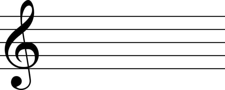 오선지, 악보 벡터 일러스트