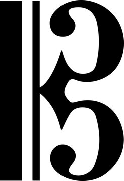 가온 음자리표, C clef 벡터 일러스트