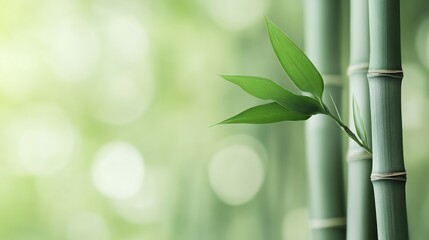 Close-up view of bamboo plants with
