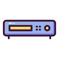 Fototapeta premium DVR icon. Electronic device icon in flat style