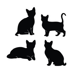 Devon Rex Silhouette Vector Template Illustration