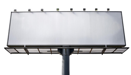 Street billboard isolated on white background
