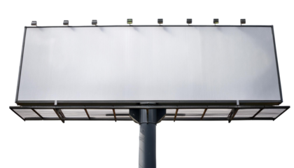 Street billboard isolated on white background