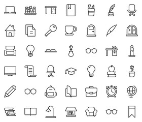 Office, Study and Home icon symbol vector template collection