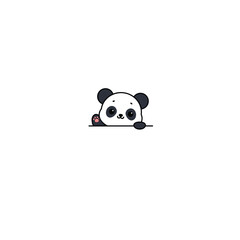 Cute panda waving paw cartoon, vector illustration © Totostarkk9456
