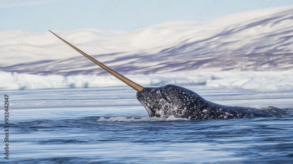 Canvas Prints Narwhal in the Arctic Waters