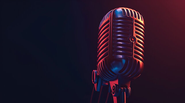 Dark-Themed Podcast Banner: Sleek and Modern Design