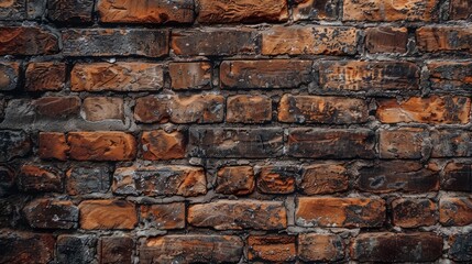 Naklejka premium Acient brick wall. Grunge brick wall background. Background of old vintage brick wall. High quality photo, ai
