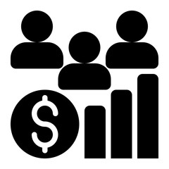 economic sociology, social economic, social economy, customer report, economics, consensus solid or glyph icon