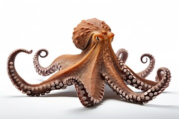 Obraz premium Octopus isolated on white background