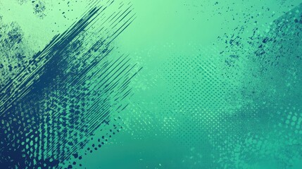 Abstract Sports Background with sea green and navy Gradient Brushstrokes and Halftone Effect. Dynamic Grunge Background. Scratch and Texture Elements For Design