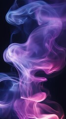 Obraz premium Colorful abstract smoke against dark background