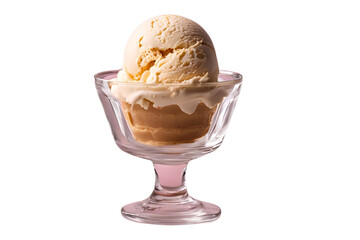ice cream glass on transparent background 