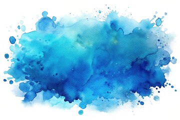 Watercolor blue blot blob spot shape texture background isolated art with leading lines, shape, blue, flowing, isolated, leading lines, watercolor art, pattern, color, creative, blot