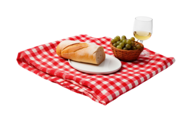 PNG Picnic sheet plate bread food.