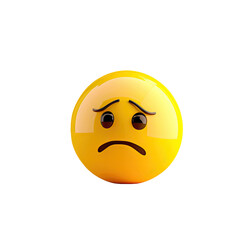 Fototapeta premium Sad Emoticon Or Emoji, Generative AI