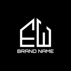 EW letter monogram real estate logo