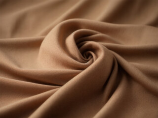 Elegant swirl of smooth beige fabric