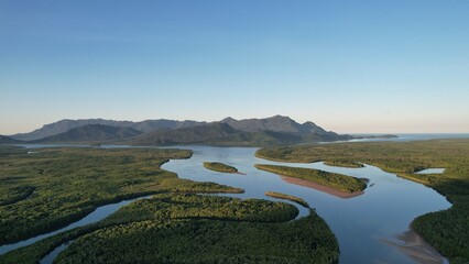 Fototapeta premium Aerial photo of Hinchinbrook Island Queensland Australia