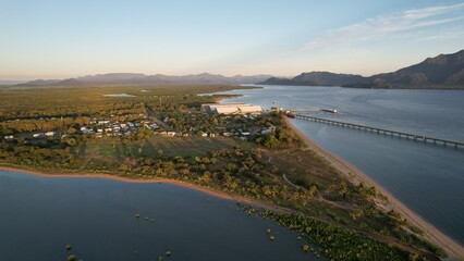 Aerial photo of Lucinda Queensland Australia