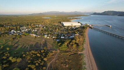 Aerial photo of Lucinda Queensland Australia