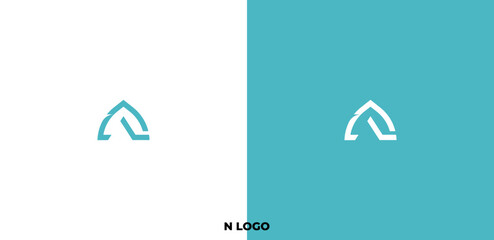 Letter logo design, N letter logo design, premium, modern, simple.