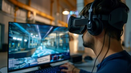 Explore the role of laptop mockups in virtual reality (VR) simulations.