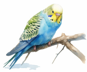 インコの水彩画