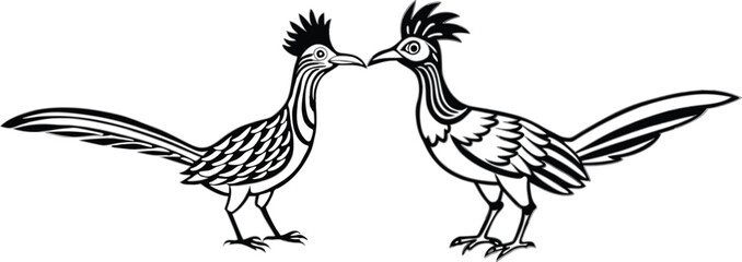 roadrunner silhouette vector illustration 