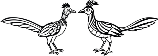 roadrunner silhouette vector illustration 