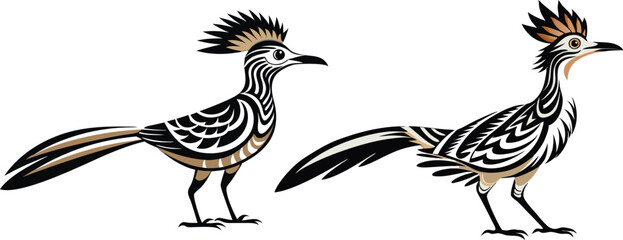 roadrunner silhouette vector illustration 