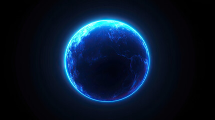 Gradient Abstract Planet on Dark Background with Smooth Color Transitions and Cosmic Design – Perfect for Sci-Fi Art, Modern Wallpapers, and Digital Creative Projects