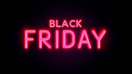 Obraz premium Black friday sale. colorful retro black friday neon light banner.. 
