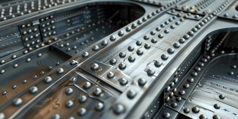 Metallic 3D representation of bridge engineering