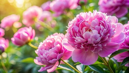 Pink peony flower petals close up in a summer garden , peony, pink, flower, petals, macro, shot, garden, plant, summer, season