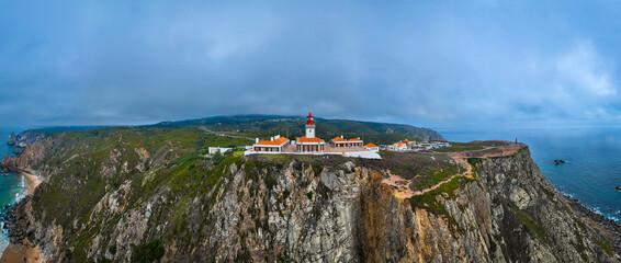 View of Cabo da Roca, the westernmost point of the Sintra Mountain Range and of continental Europe