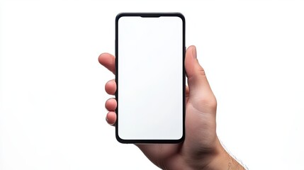 Individual handling smartphone clear display edgeless mockup
