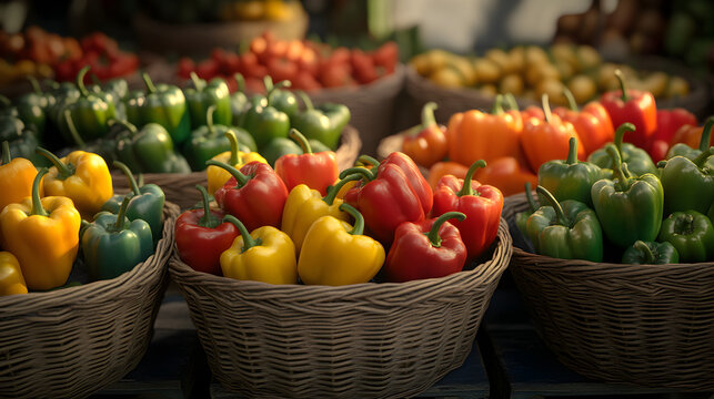 March&eacute; aux abece colourful et &eacute;clatant fruits