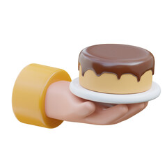 Gift Cake 3D Illustration