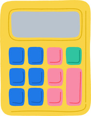 Calculator Doodle Illustration Clipart