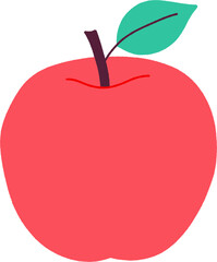 Apple Fruit Food Doodle Illustration Clipart
