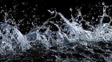 Water splash dynamic flowing with no background