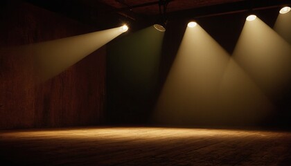 A stage with a stage with lights on it and a stage with a stage in the background 18